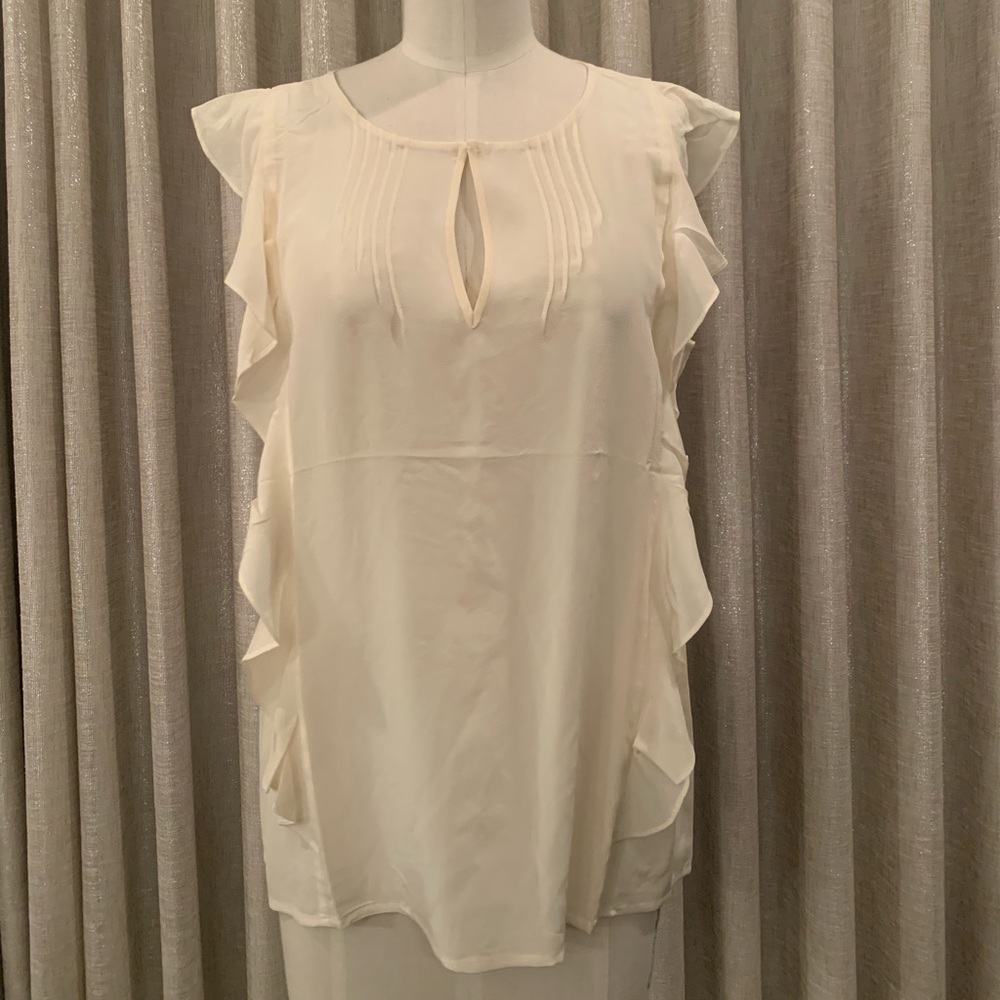 NWT Jcrew silk ruffle top